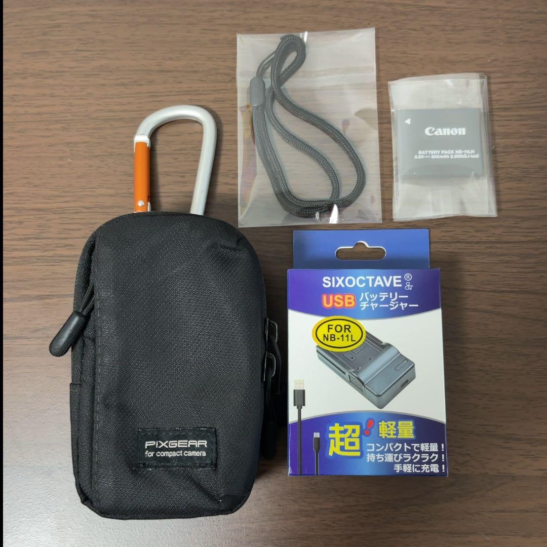 【美品】 Canon IXY650 純正バッテリー 新品充電器 ケース等付き