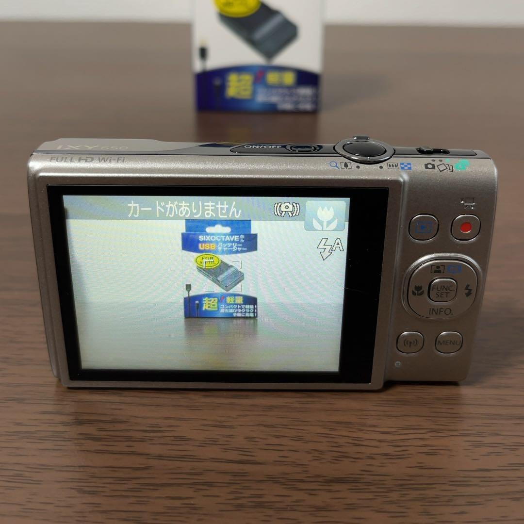 【美品】 Canon IXY650 純正バッテリー 新品充電器 ケース等付き