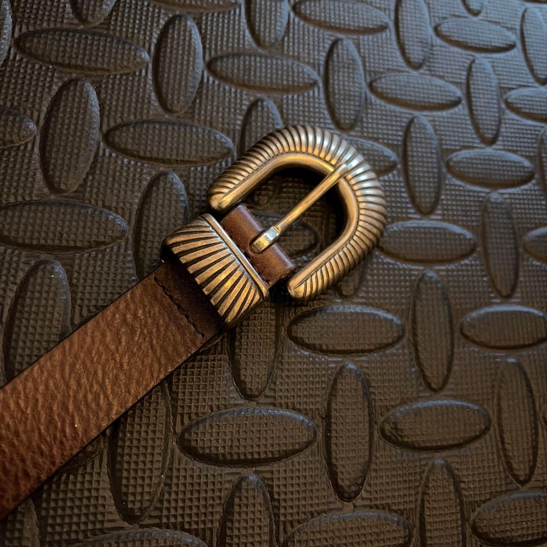 インターナショナルギャラリービームス　　WILLIAM レザーベルト ブラウン