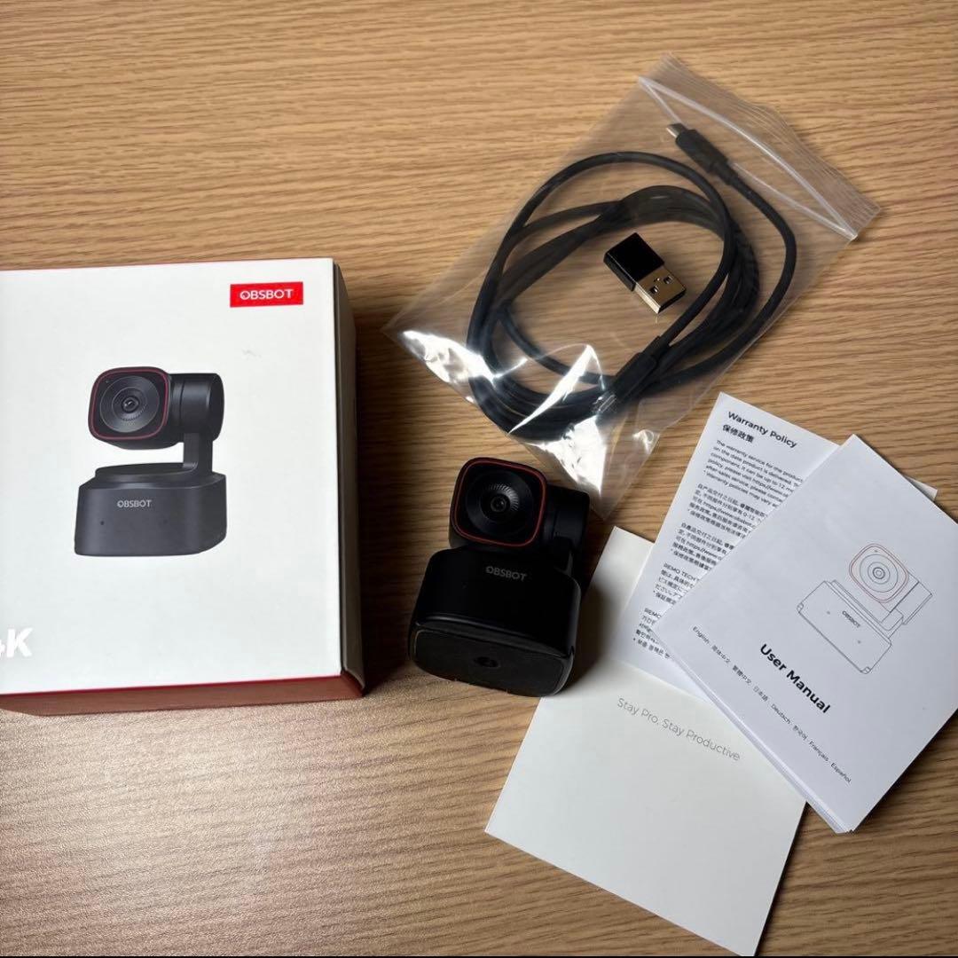 OBSBOT TINY 2 Lite 4K ウェブカメラ AI搭載 自動追跡