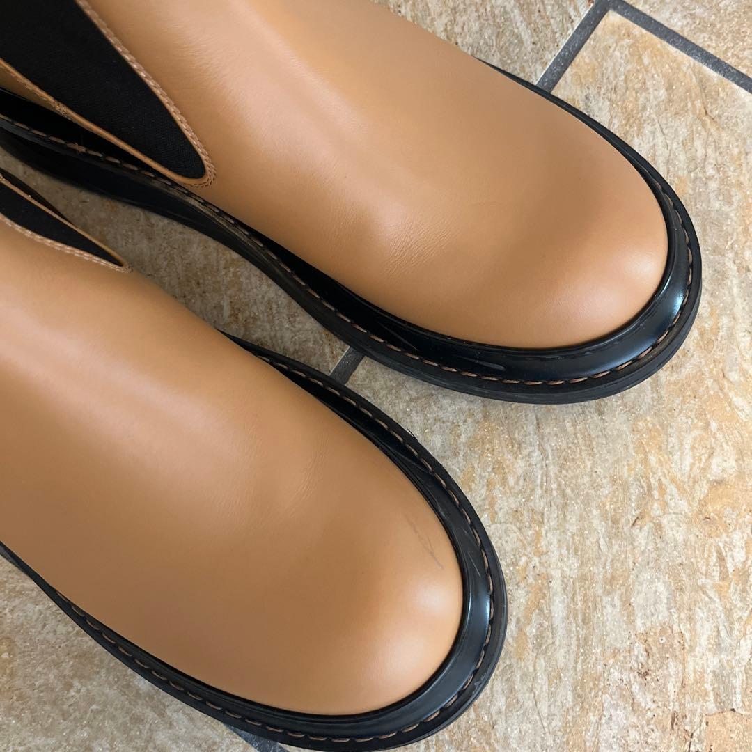 LOEWE サイドゴアブーツ ベージュ　39