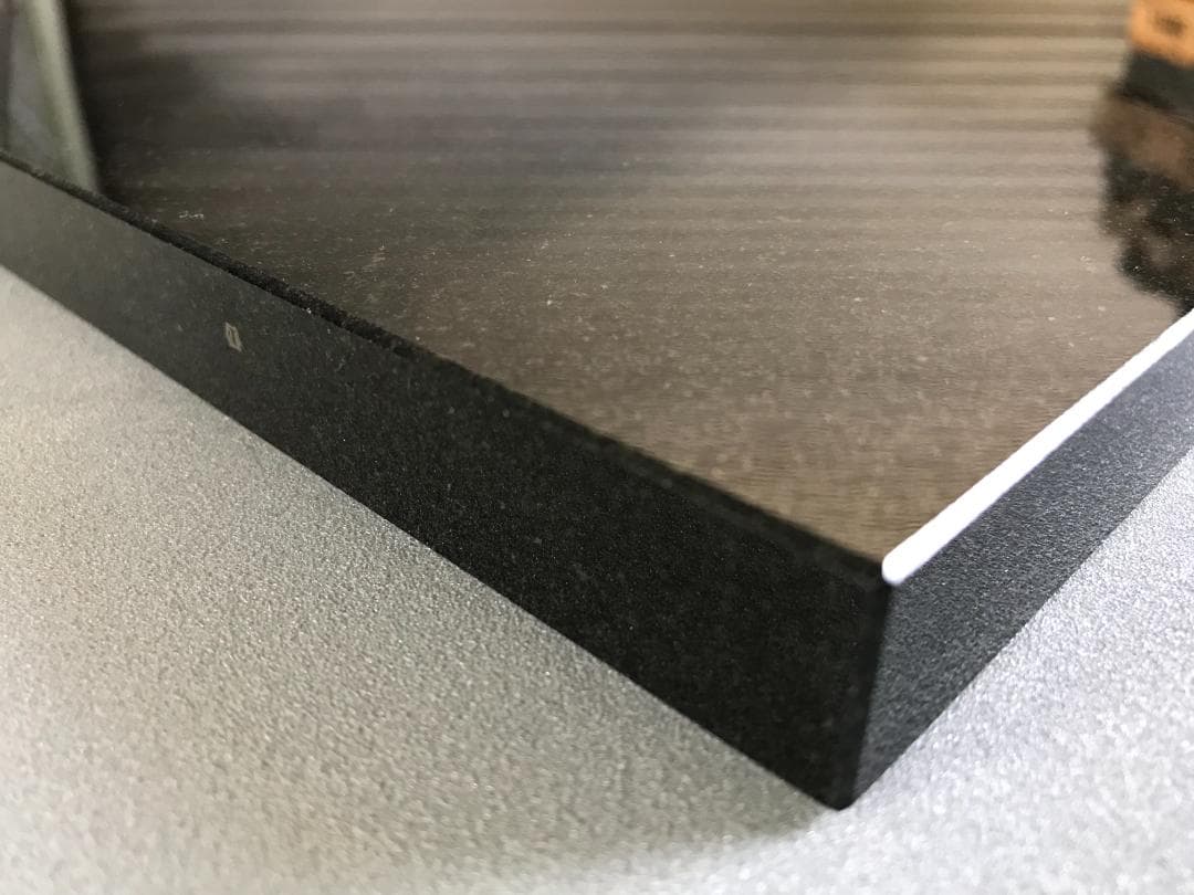 天然黒御影石　山西黒　オーディオボード　●400×400×20●　5面磨き　2枚