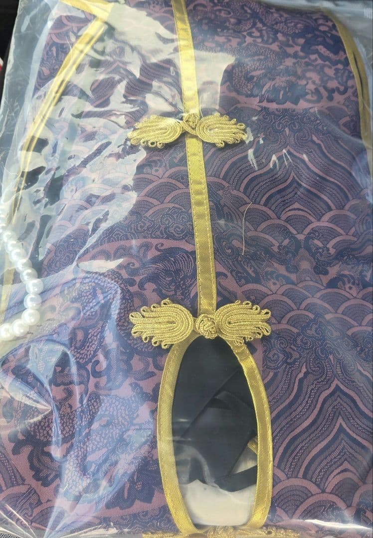 マリームーン サイドスリットセクシーチャイナ パープル