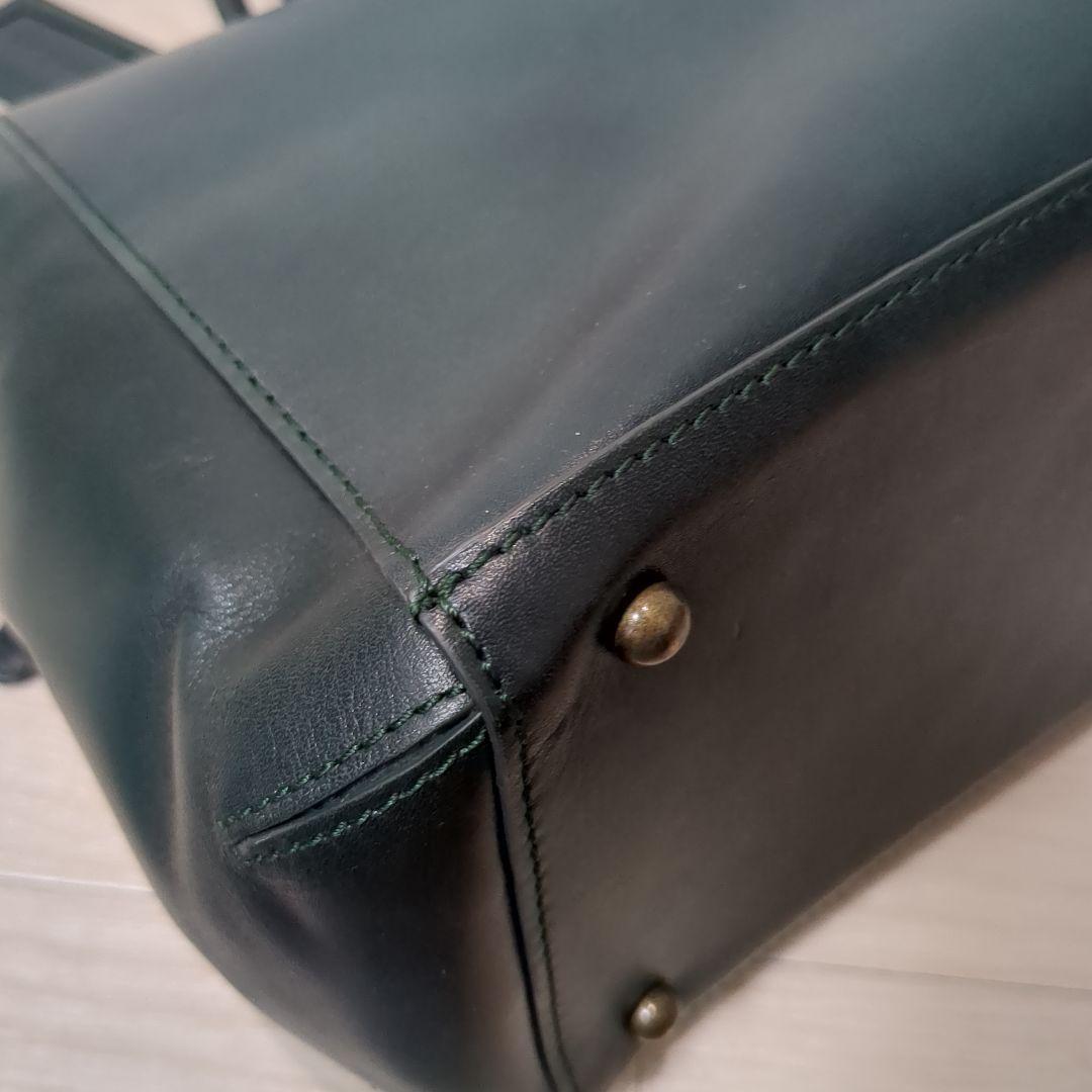 MOTHER HOUSE レザー　トートバッグ　アンティーク　グリーン