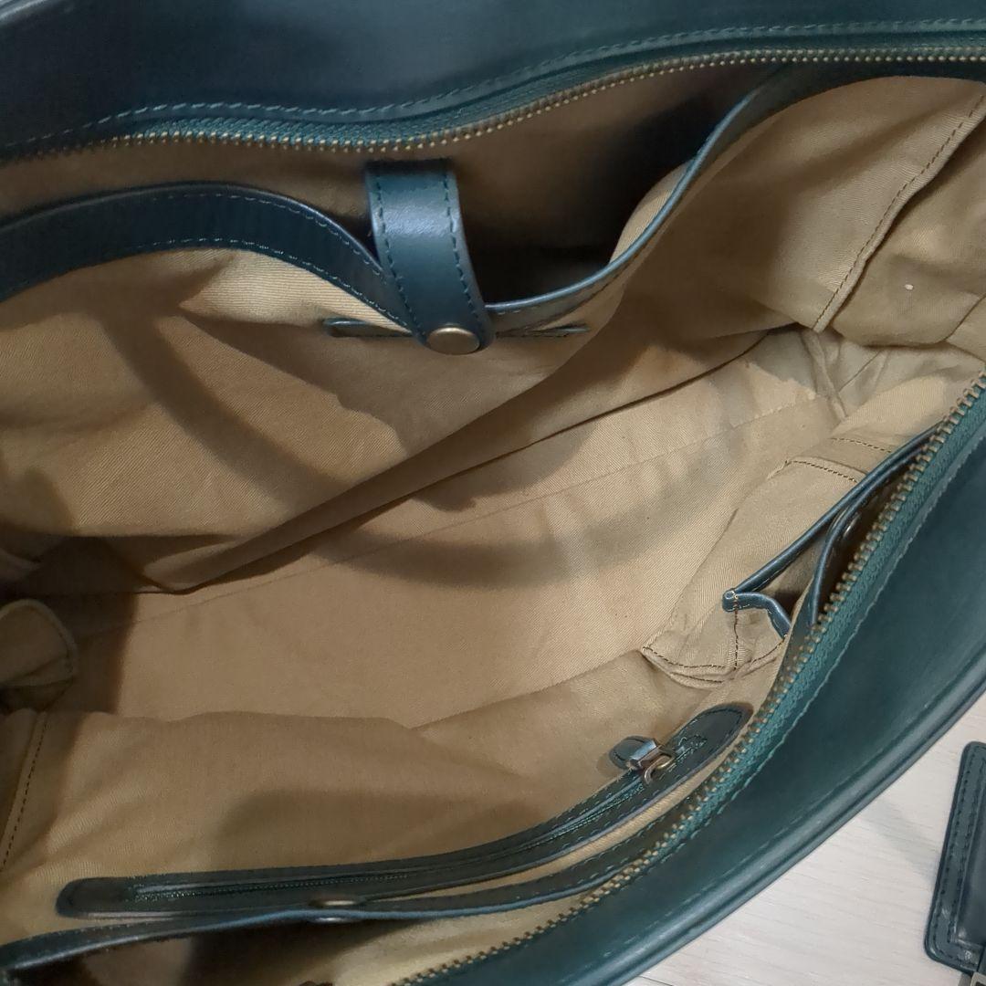 MOTHER HOUSE レザー　トートバッグ　アンティーク　グリーン