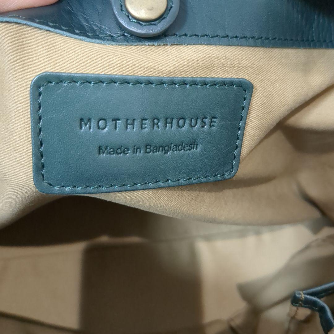 MOTHER HOUSE レザー　トートバッグ　アンティーク　グリーン