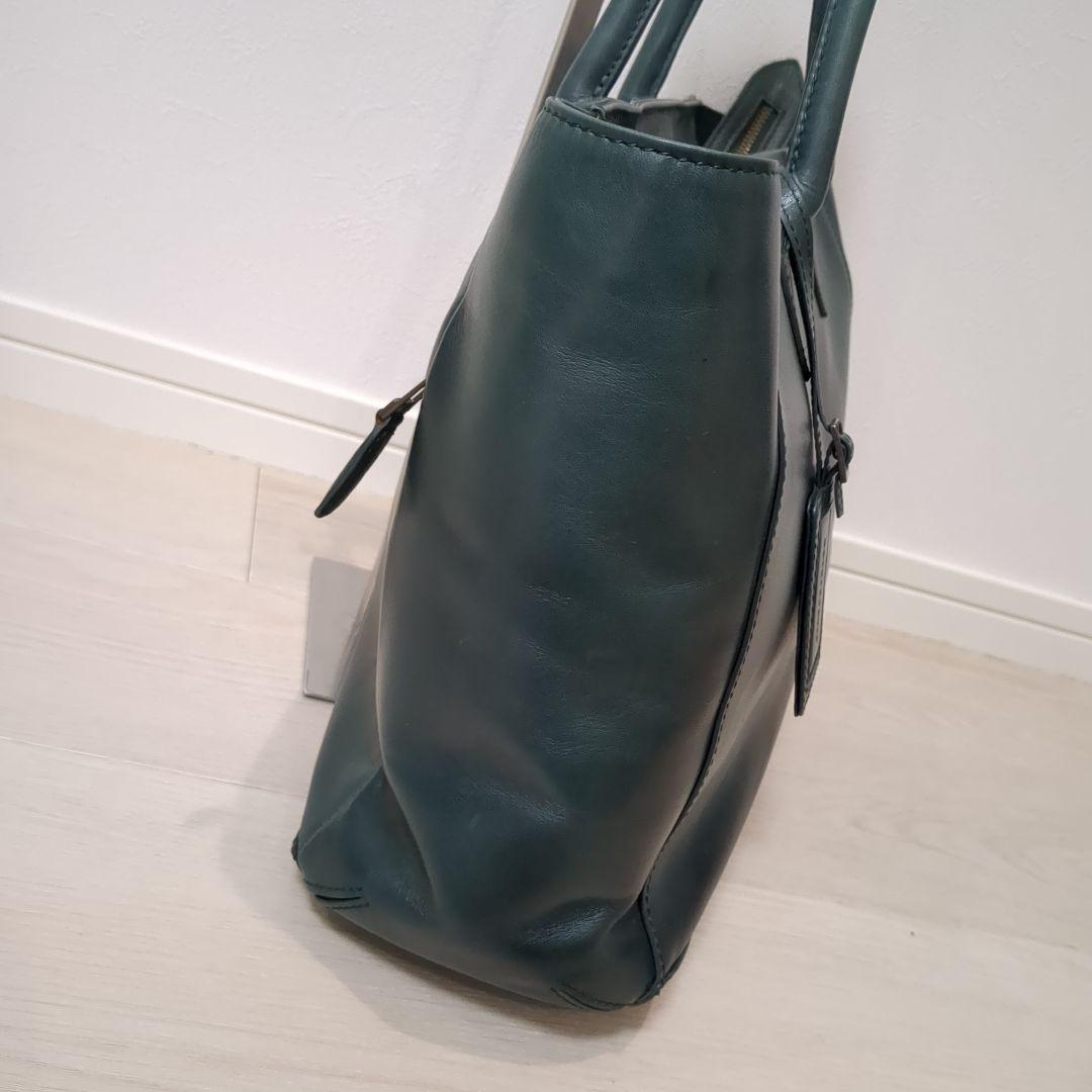 MOTHER HOUSE レザー　トートバッグ　アンティーク　グリーン