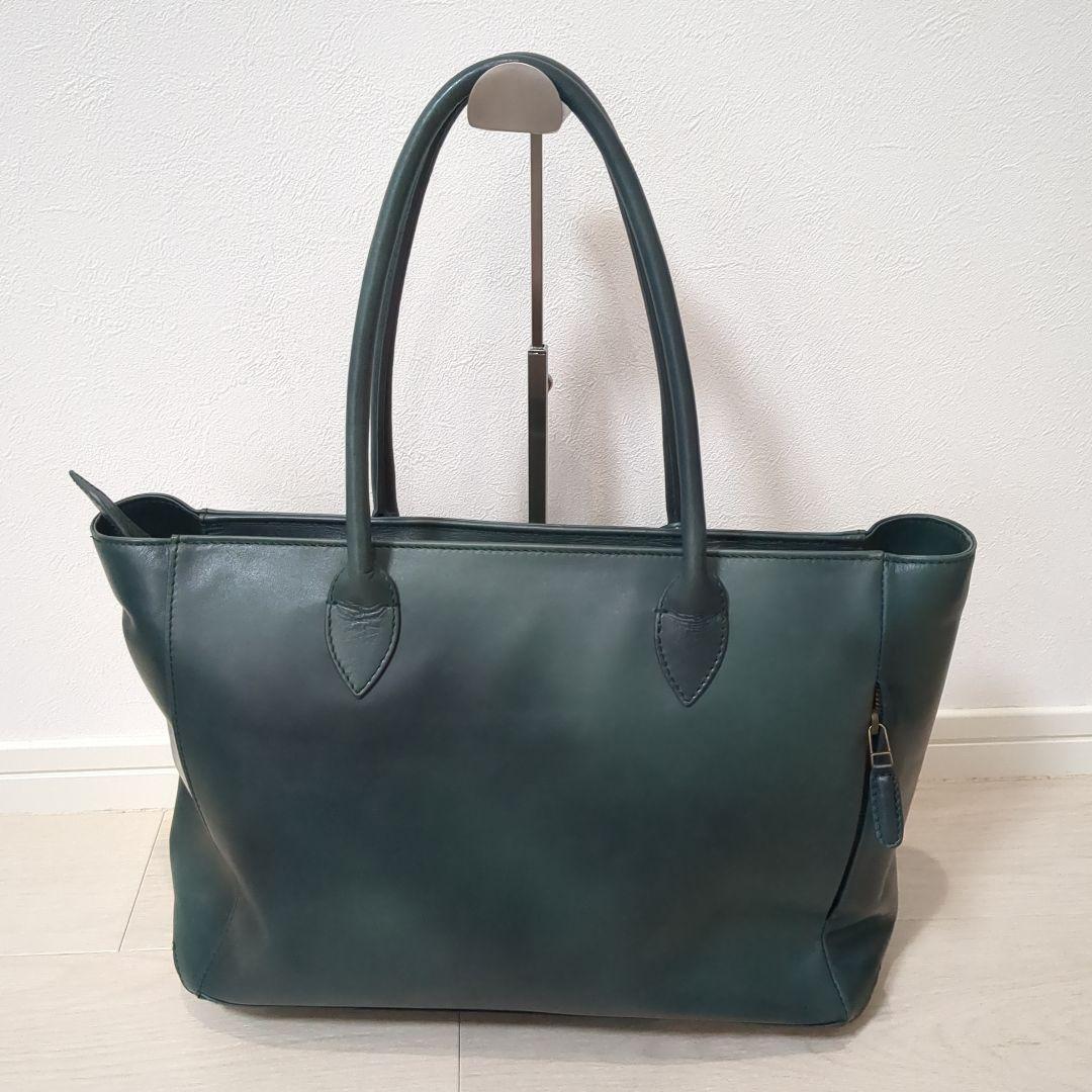 MOTHER HOUSE レザー　トートバッグ　アンティーク　グリーン