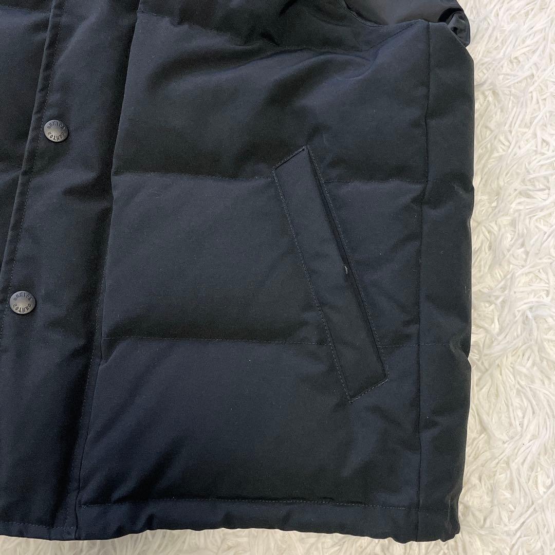 DANTON ダントン ダウンベスト フード ダブルジップ ブラック 36