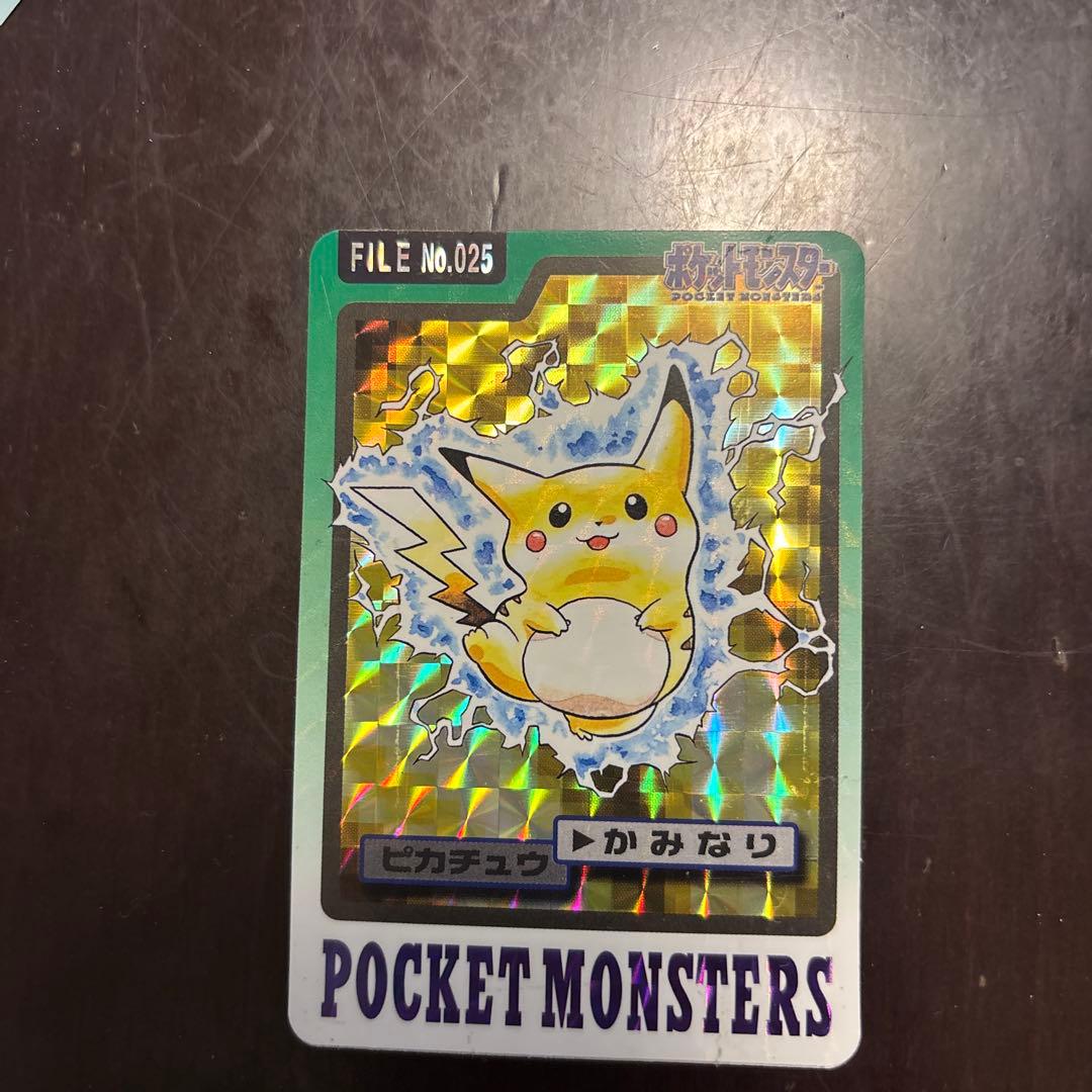 ①カードダス バンダイ 初期ピカチュウ No.025 ホログラム