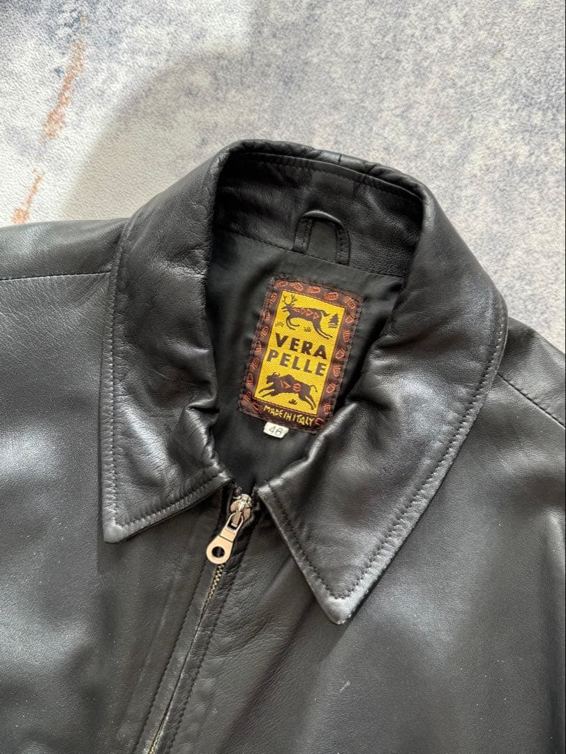 レザージャケット verapelle シングルライダースジャケット　イタリア製