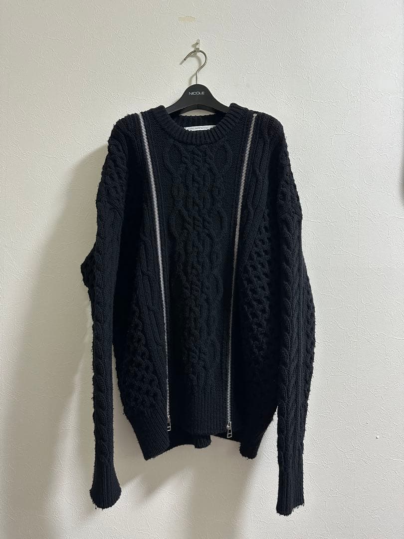 JOHN LAWRENCE SULLIVAN　22AW ZIPPED KNIT