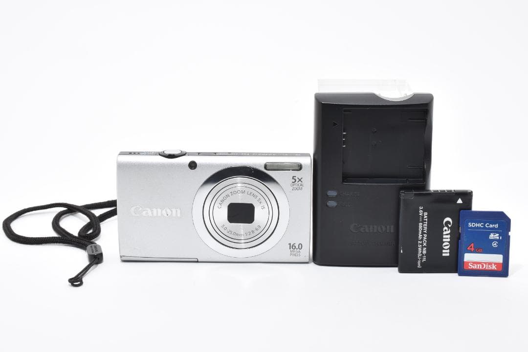 Canon PowerShot A2400 コンパクトデジタルカメラ シルバー