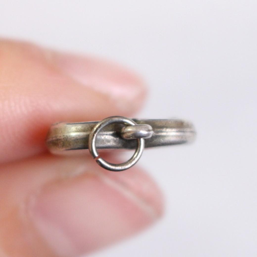 30s　スウィートハートジュエリー　百合　古着　ハート　フラーダリー　勿忘草