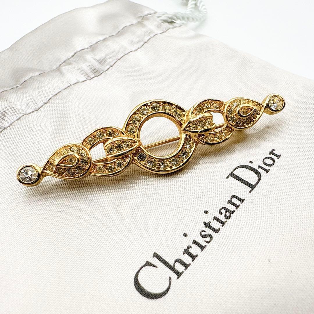 2485 極美品✨Dior　ブローチ　CD　ロゴ　希少　刻印