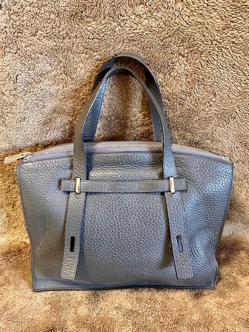 フルラFURLA☆トートバッグ GIOVE☆ダークグレー☆中古