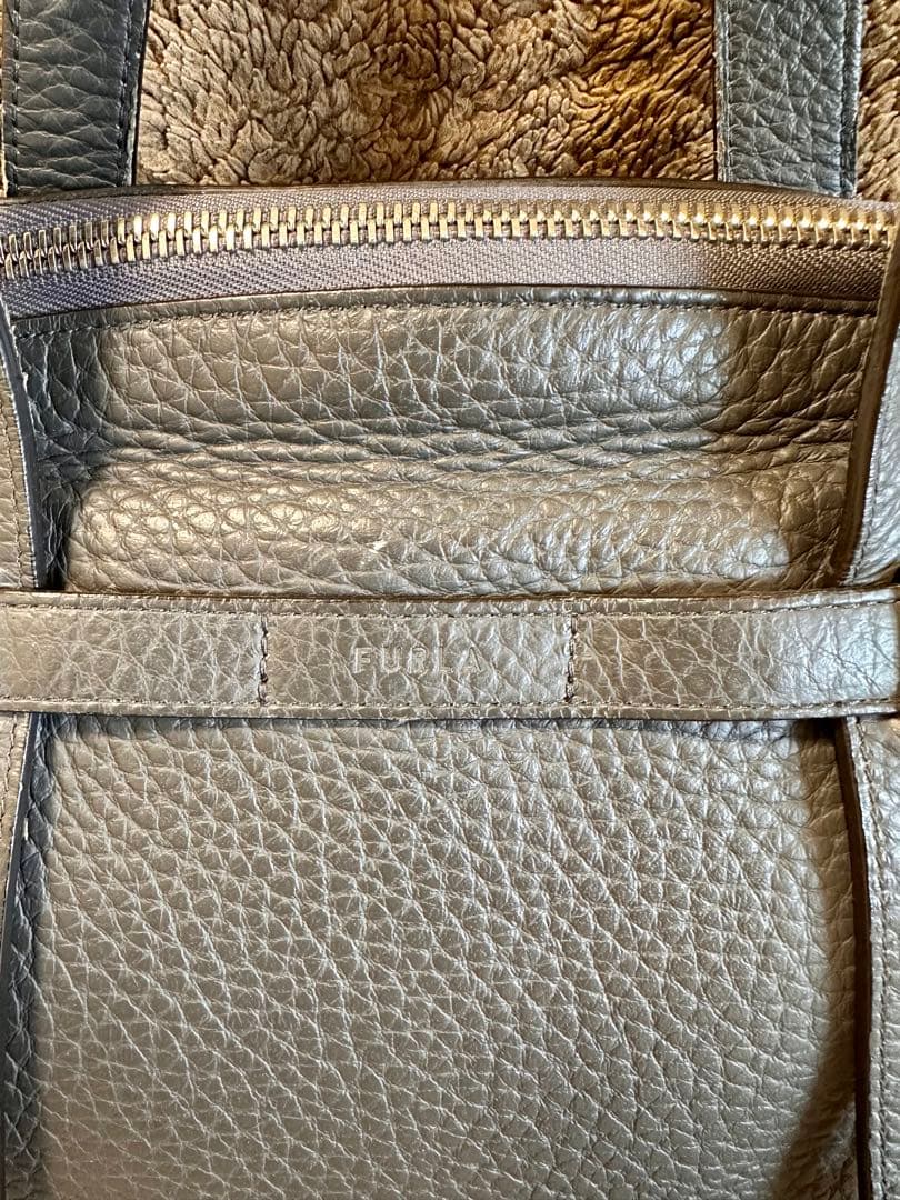 フルラFURLA☆トートバッグ GIOVE☆ダークグレー☆中古