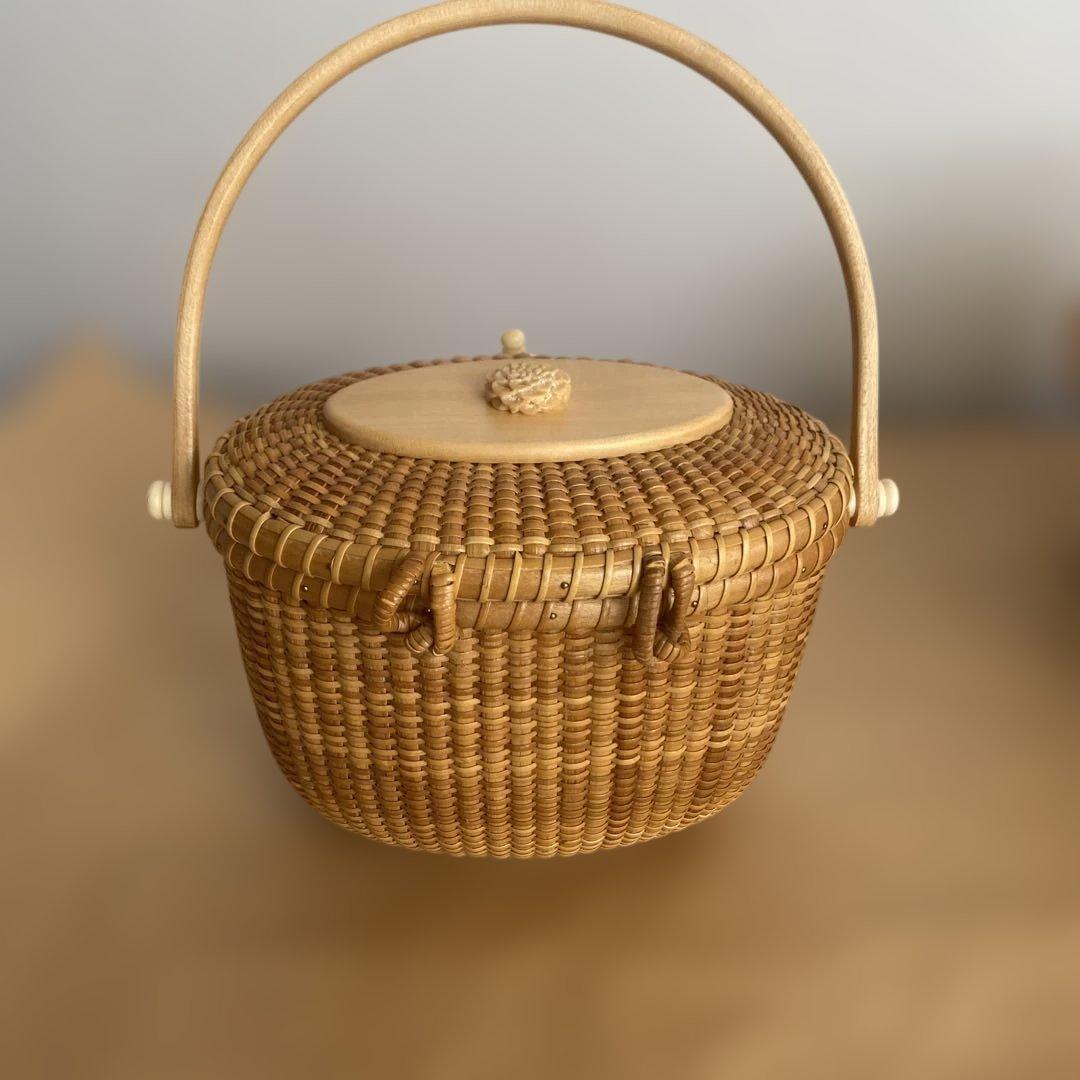 蓋付き　ナンタケットバスケット