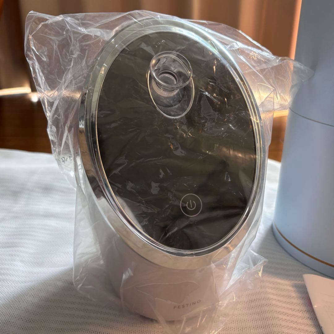 【新品未使用】Festino フェイシャル モイスト ナノスチーマー ホワイト