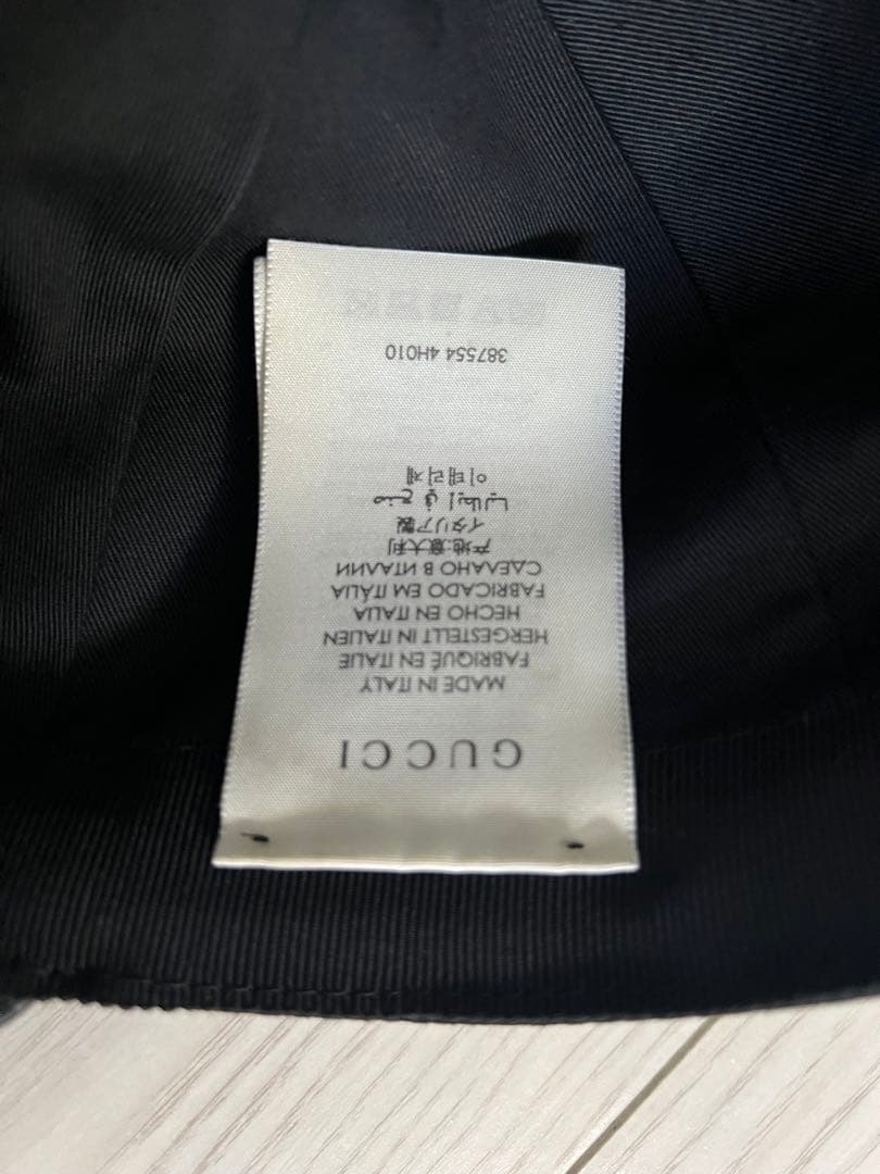 1*4様 GUCCIグッチキャップ黒男女兼用サイズXL60cm美品