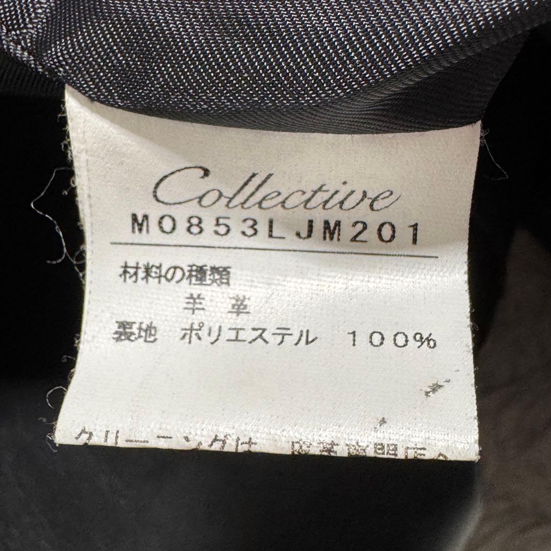 美品 メンズビギ ラムレザー シングルライダースジャケット Collective