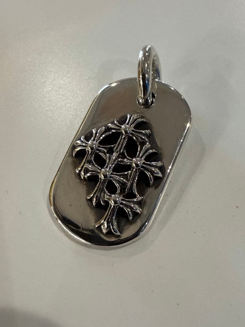 【soba】 クロムハーツ　レイズドセメタリークロスドッグタグ　【正規品】