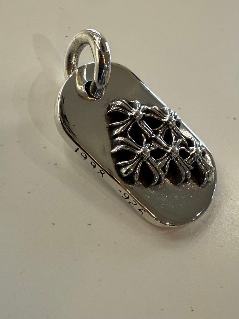 【soba】 クロムハーツ　レイズドセメタリークロスドッグタグ　【正規品】