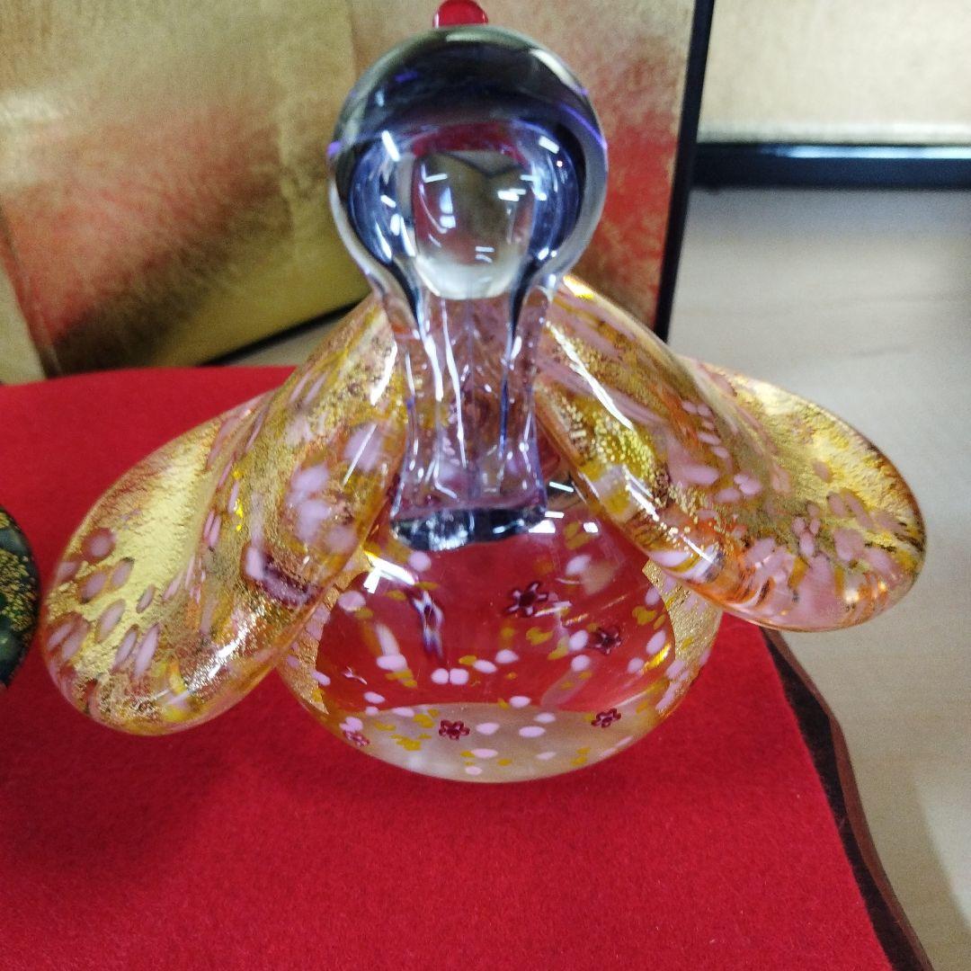 Multiglass ガラス工芸品 雛人形　原田宗春作品　炎の芸術
