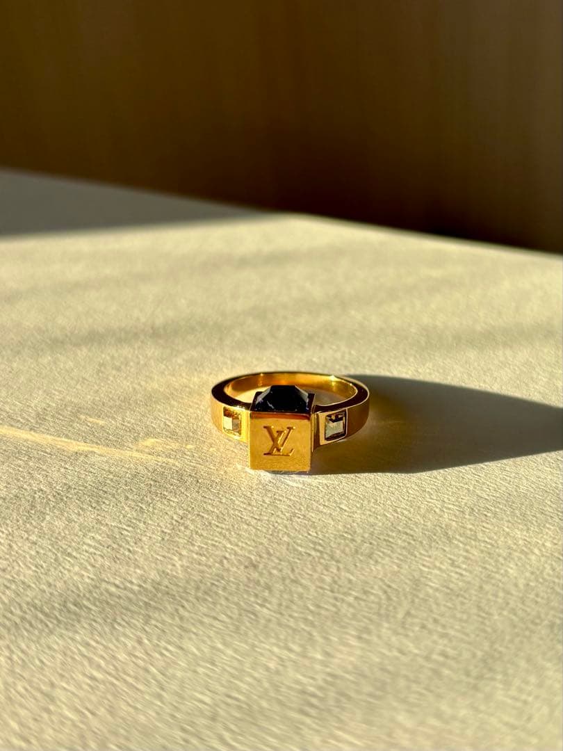 【超美品】LOUIS VUITTON リング 指輪 バーグ ギャンブル ストーン
