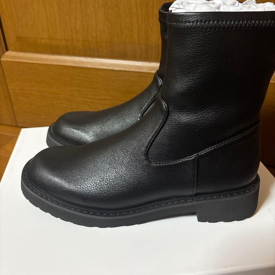 LE TALON 3.5cmトラックソールフィットショートブーツ　Sサイズ