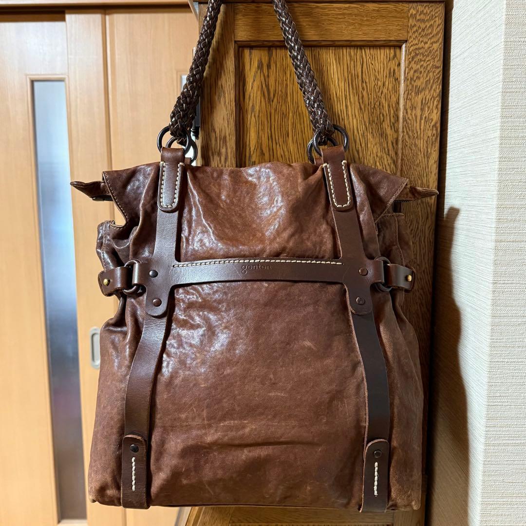 フルハウス　genten ゲンテン　オールレザー　総革　大きめトートバッグ