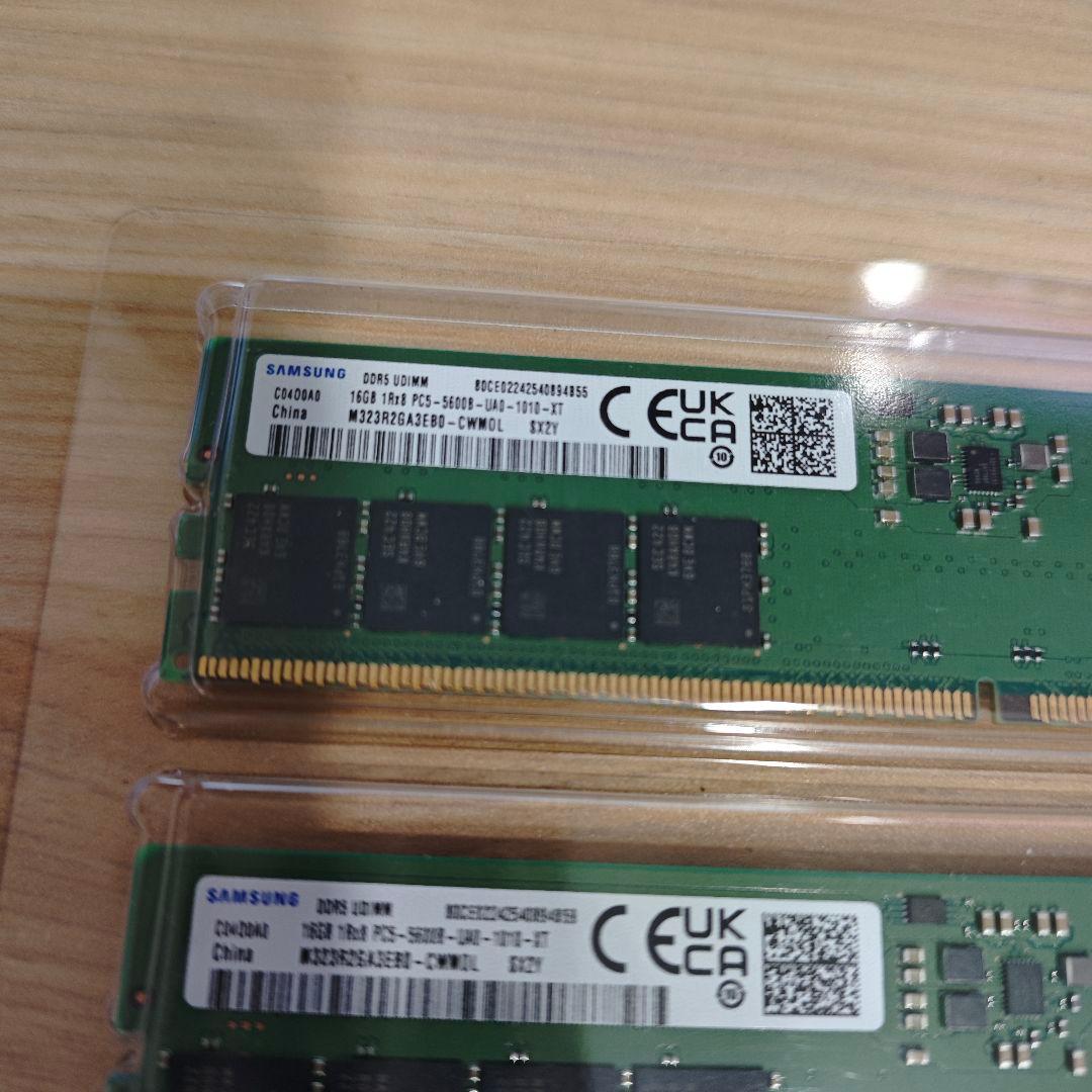 Samsung製 DDR5 5600 32GB PC5-44800 動作確済み@