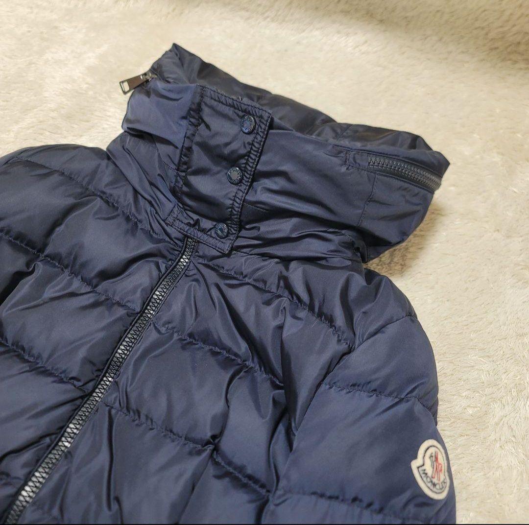 美品✨モンクレール ダウンコート フラメッテ ネイビー 2way ロゴワッペン