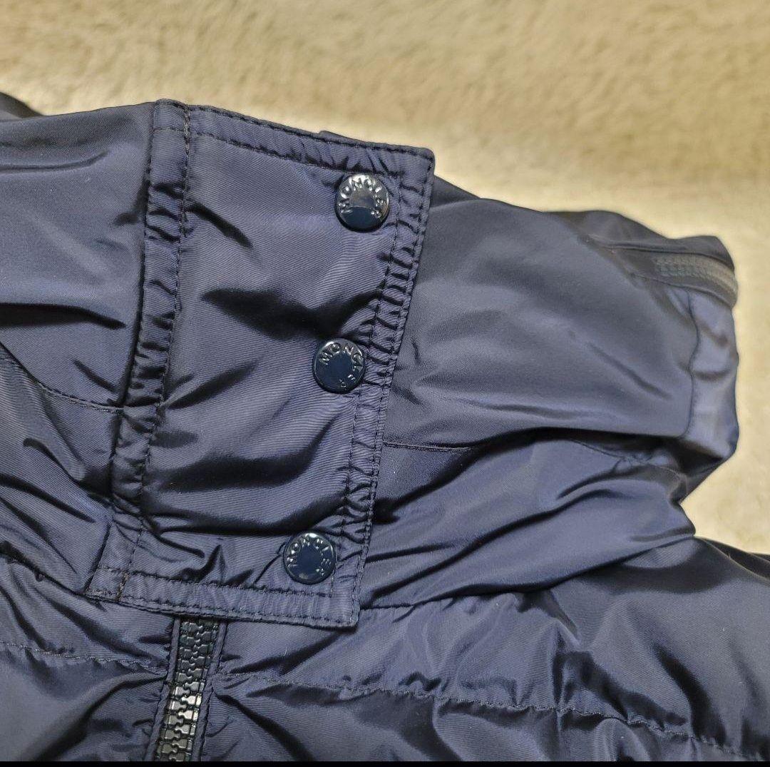 美品✨モンクレール ダウンコート フラメッテ ネイビー 2way ロゴワッペン