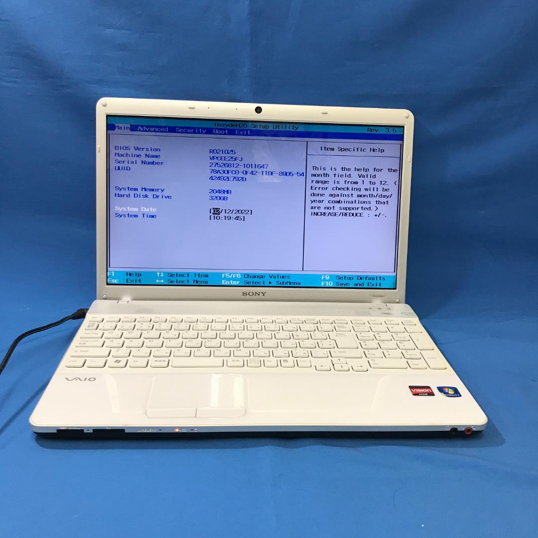Windowsノート本体 SONY VAIO  VPCEE25FJ-S-AMD-98