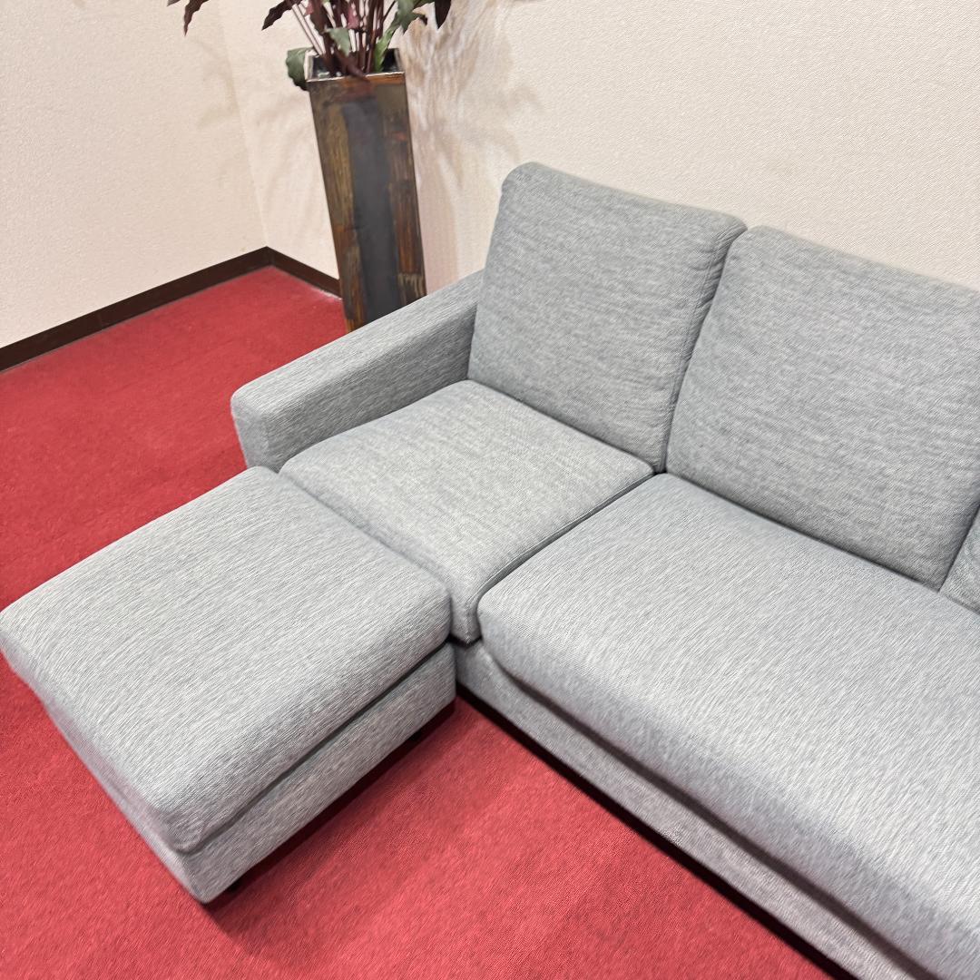 東京23区送料無料　ニトリ 3人掛けソファ カウチソファ オットマン付き