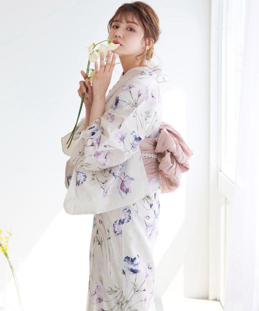 ※最終値下げ※ Dita 浴衣 涼風の水彩ひなげし