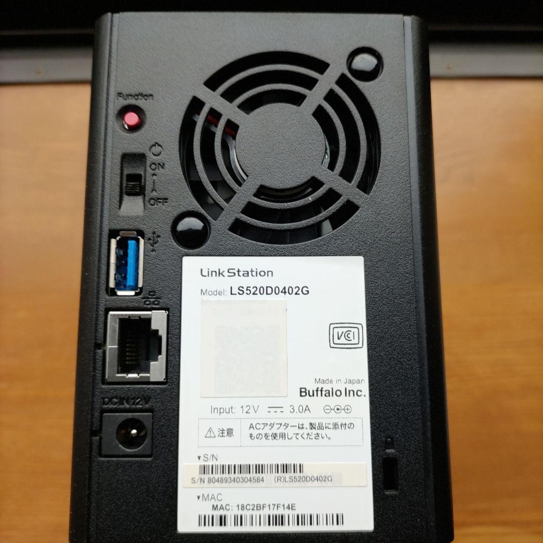 BUFFALO リンクステーション　LS520D0402G 4TB NAS