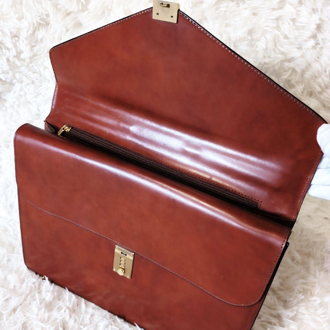 高級✨️peroniペローニ ビジネスバッグ 鍵付 自立 刻印 本革