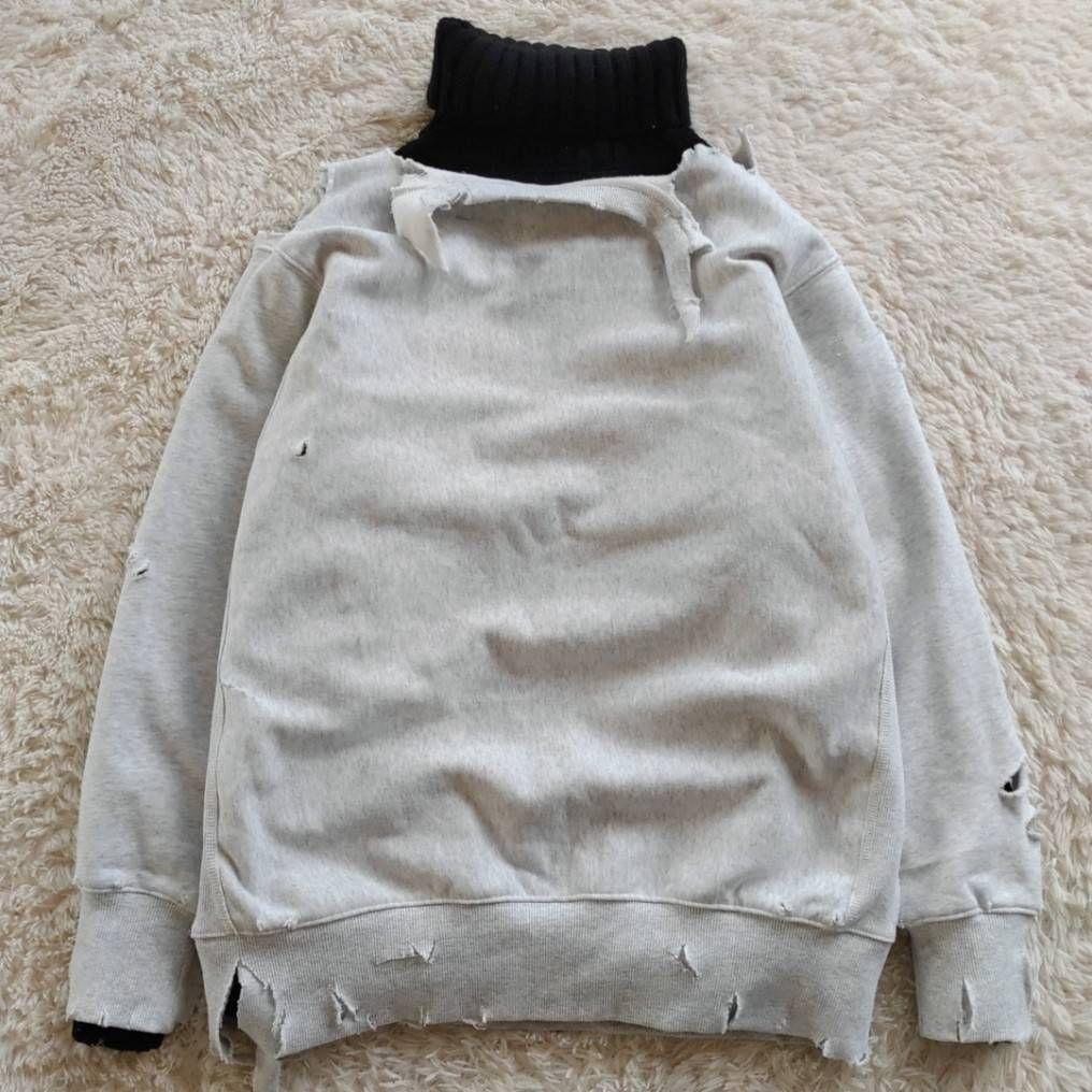 半壊 襤褸 クラッシュ NEW YORK ボロ加工 トレーナー 常田大希 L