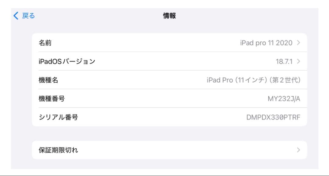 iPad Pro （11インチ）（第2世代）　Magic Keyboard付き