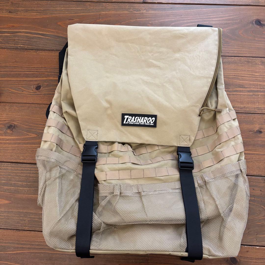 トラッシャルーバッグ Trasharoo Bag ベージュ 背面タイヤ