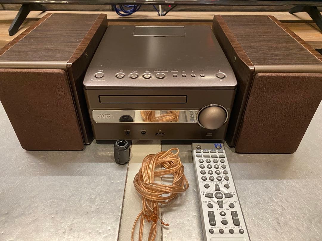 JVC CDデッキ コンポセット リモコン付き
