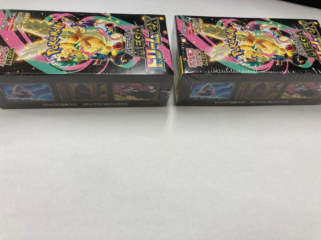 ポケモンカードのメガドリームexシュリンク付き2ボックスセットです。