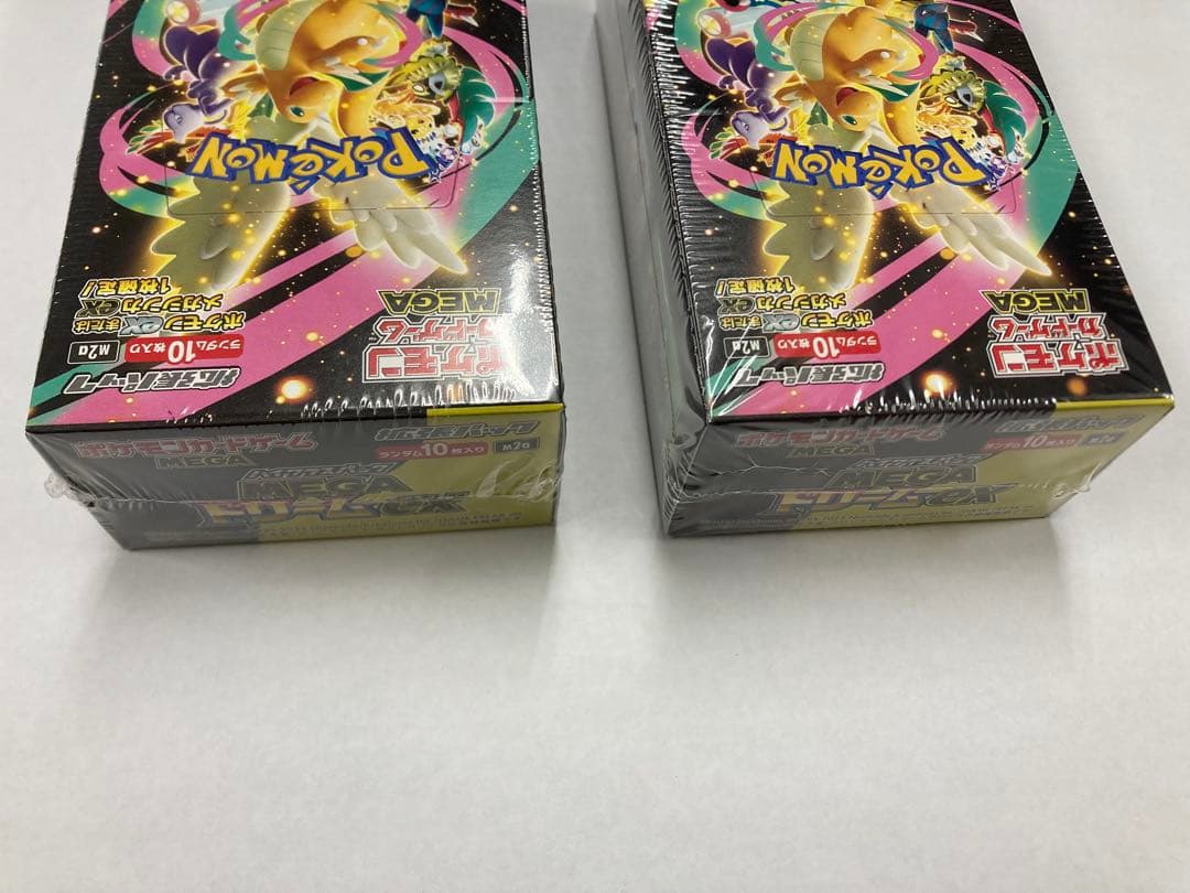 ポケモンカードのメガドリームexシュリンク付き2ボックスセットです。