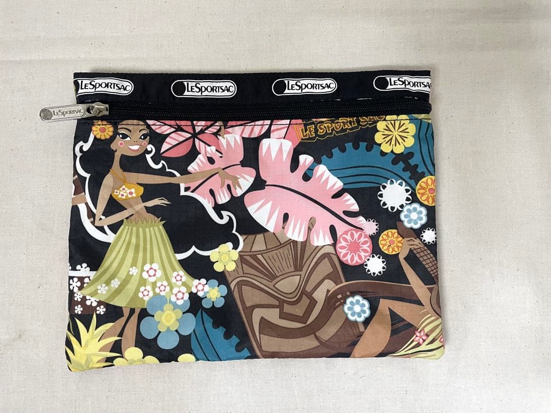 ハワイ限定　レスポートサック　 ボストン　ワヒネフラ柄 旅行用バッグ　ポーチ