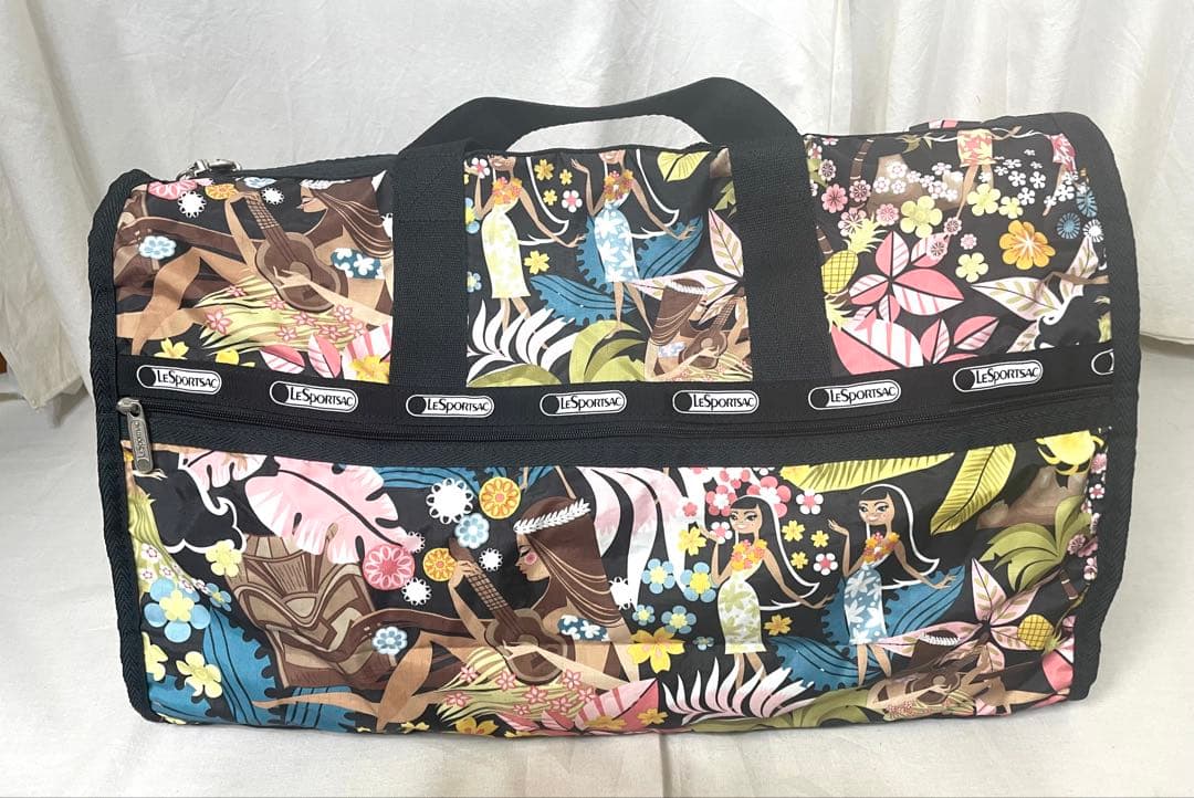 ハワイ限定　レスポートサック　 ボストン　ワヒネフラ柄 旅行用バッグ　ポーチ