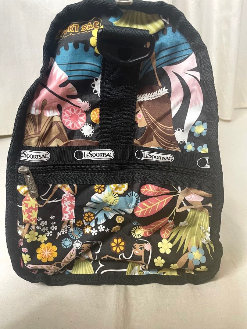 ハワイ限定　レスポートサック　 ボストン　ワヒネフラ柄 旅行用バッグ　ポーチ