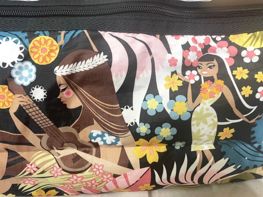 ハワイ限定　レスポートサック　 ボストン　ワヒネフラ柄 旅行用バッグ　ポーチ