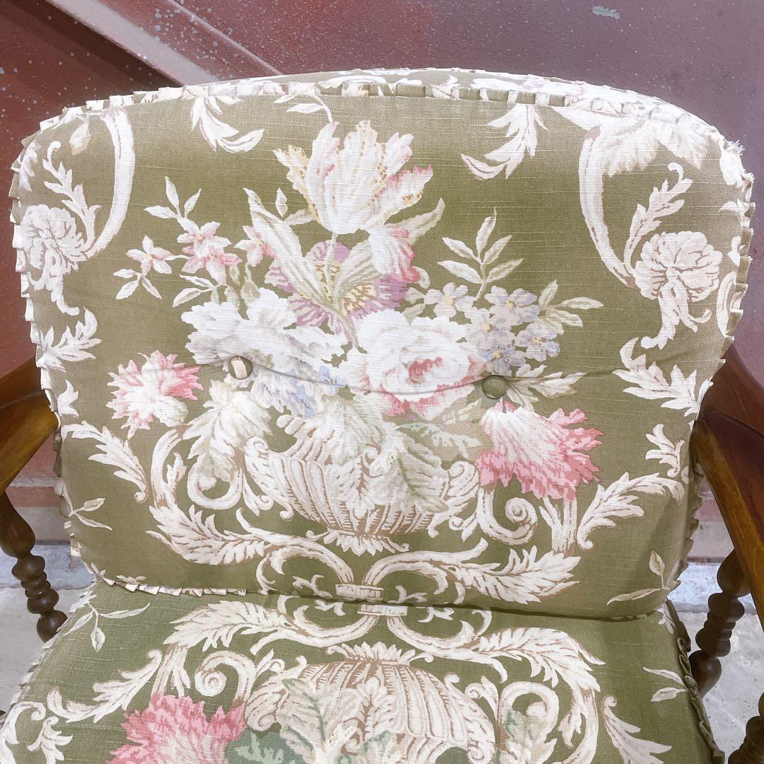 【稀少】karimokuカリモク アームチェア コロニアル フリージアグリーン②